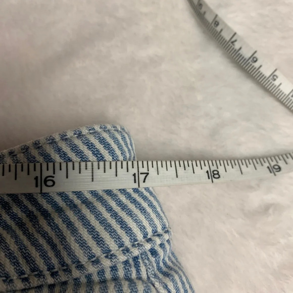 Seven7 blue/white striped shorts size 14 - Picture 7 of 10